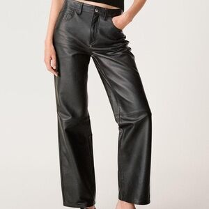 Zara Straight Faux Leather Pants Size 2 New